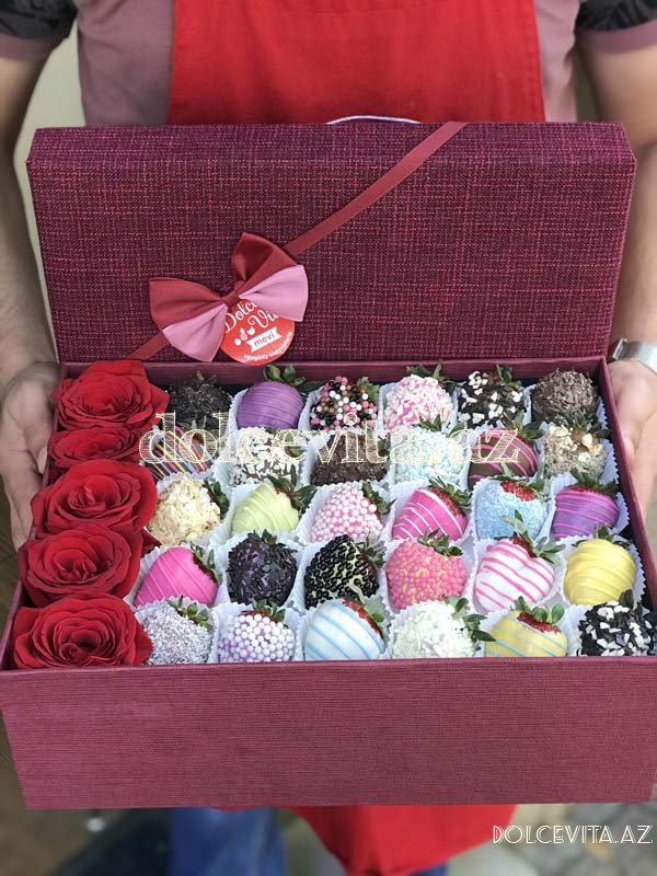 Special box with 5 roses 