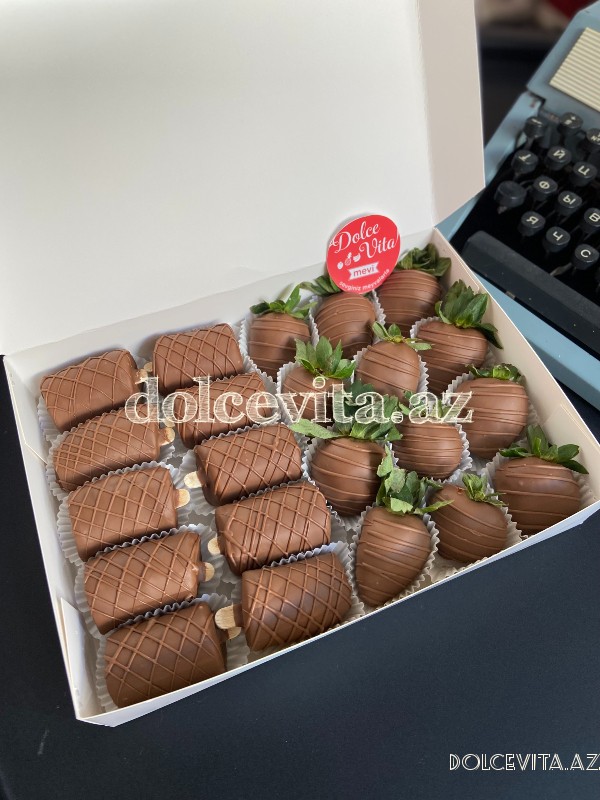 Choco strawberry&banana box 12+10 pieces 